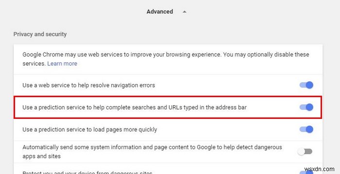 Chrome URL 자동 완성을 끄는 방법