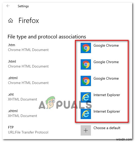 수정:Windows 10에서 Firefox를 기본 브라우저로 설정할 수 없음 