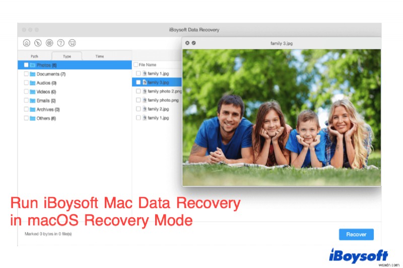 macOS 복구 모드에서 iBoysoft 데이터 복구를 실행하는 방법은 무엇입니까?