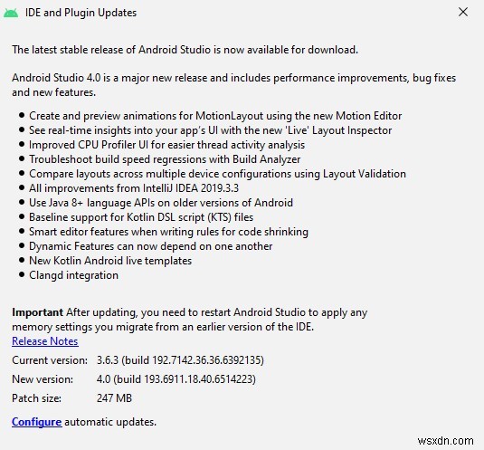 Android Studio 4.0 – 가장 흥미로운 업데이트 설명