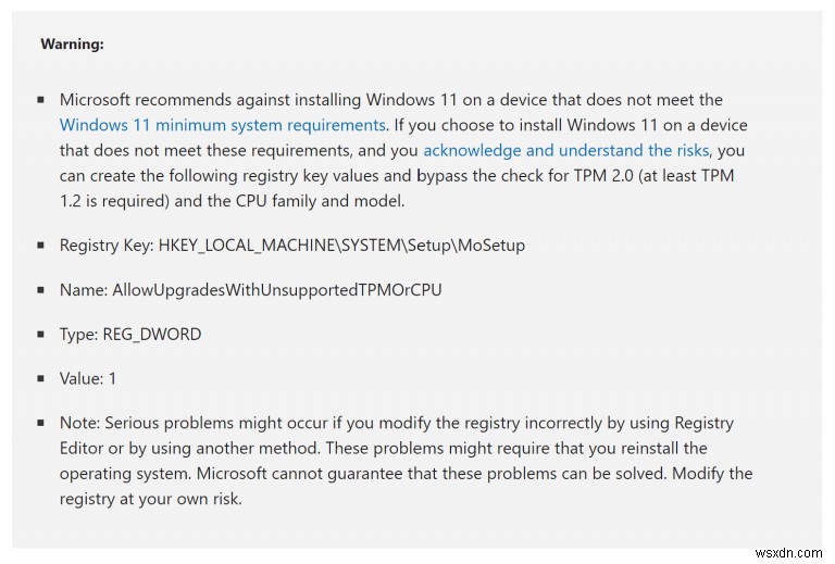 마지막 순간에 Microsoft는 지원되지 않는 하드웨어를 Windows 11로 업그레이드할 수 있는 경로를 제공합니다.