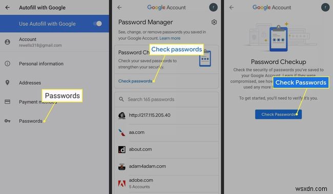 안드로이드에서 구글 비밀번호 진단(Password Checkup) 사용하는 방법