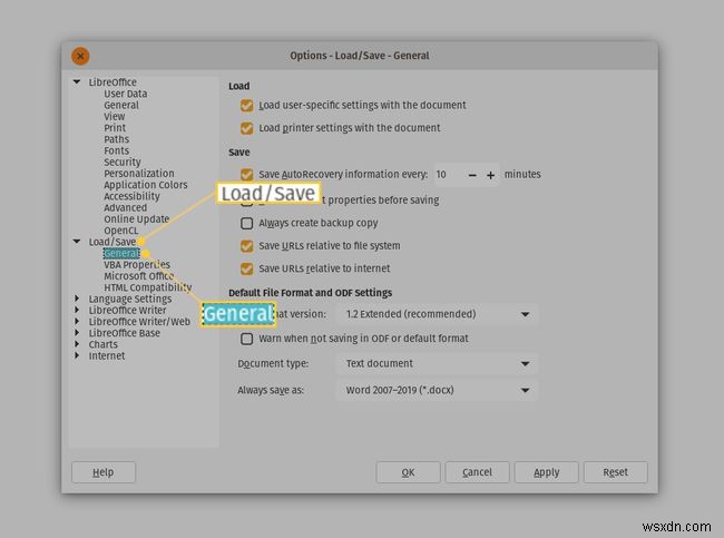 LibreOffice 문서를 Microsoft Office 형식으로 자동 저장하는 방법