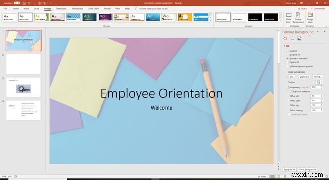 파워포인트(PowerPoint) 슬라이드에 배경 이미지 추가하는 방법