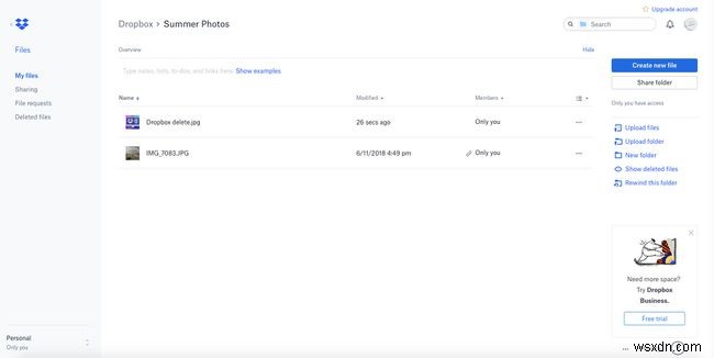 드롭박스(Dropbox)에서 파일을 삭제하는 방법
