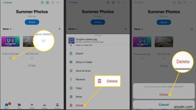 드롭박스(Dropbox)에서 파일을 삭제하는 방법