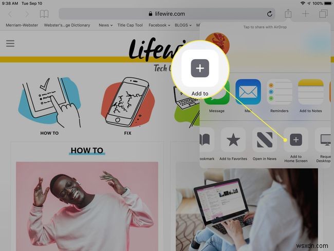 iPad 홈 화면에 Safari 웹사이트 바로가기 추가하는 방법