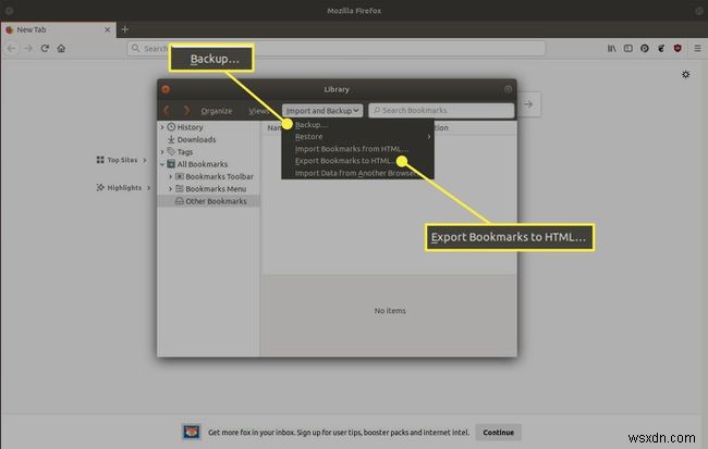 파이어폭스(Firefox) 북마크 백업 및 복원하는 방법