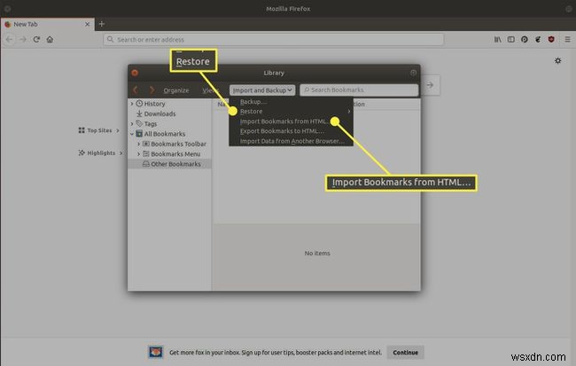 파이어폭스(Firefox) 북마크 백업 및 복원하는 방법