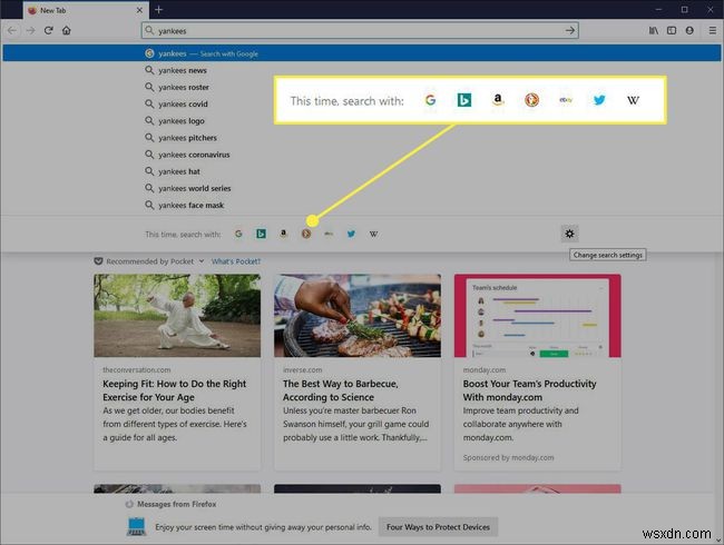 파이어폭스(Firefox)에서 검색 엔진 관리 및 원클릭 검색 사용법
