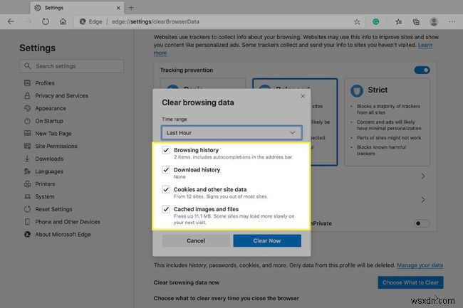 마이크로소프트 엣지(Microsoft Edge)에서 검색 데이터 관리 및 삭제하는 방법