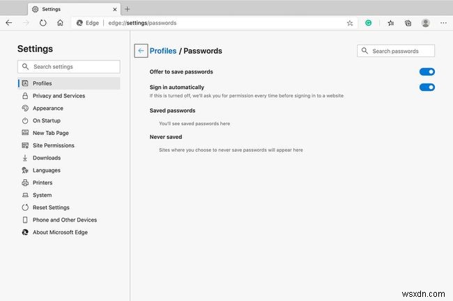 마이크로소프트 엣지(Microsoft Edge)에서 검색 데이터 관리 및 삭제하는 방법