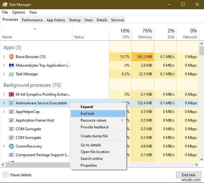 Windows에서  Antimalware Service Executable  프로세스를 비활성화해야 할까요?