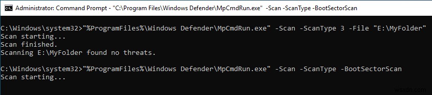 명령 프롬프트에서 Windows Defender 사용하는 방법 총정리