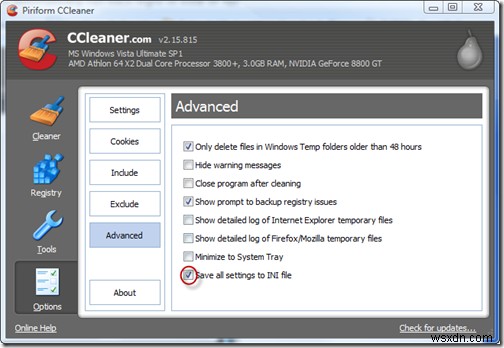 CCleaner로 Windows Vista 시스템 정리 자동화하는 방법