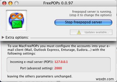 웹메일을 POP3·RSS 리더로 변환하는 무료 도구, FreePOPs