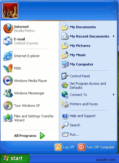 Windows XP 시작 메뉴에서 사용자 이름 숨기는 레지스트리 꿀팁