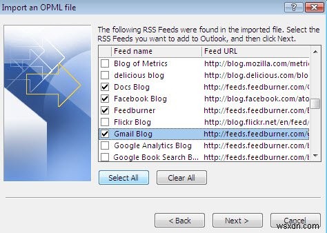 마이크로소프트 아웃룩에서 구글 리더 RSS 피드 읽는 방법