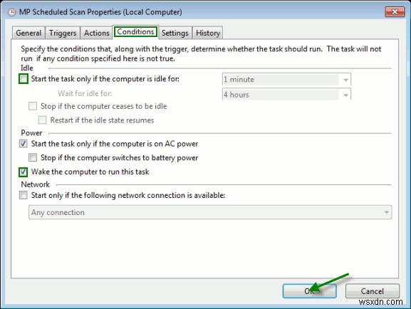 Microsoft Security Essentials 야간 자동 검사 예약 및 자동 종료 설정 방법