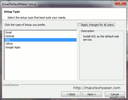 Windows에서 AOL 메일을 기본 이메일 프로그램으로 설정하는 방법
