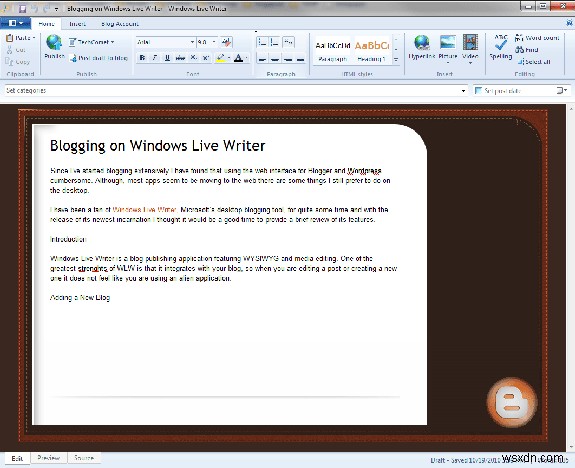 Windows Live Writer 2011 리뷰 – 웹 에디터 없이 데스크톱에서 즐기는 스마트한 블로깅