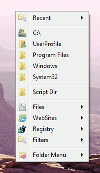 폴더 메뉴(Folder Menu): 클릭 한 번으로 생산성을 높이는 간편한 도구