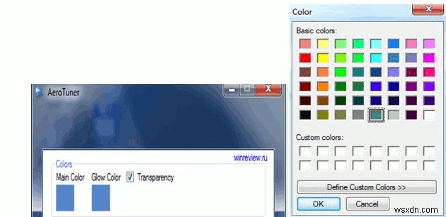 Windows 7용 AeroWeather로 데스크톱 색상만으로 날씨 확인하기