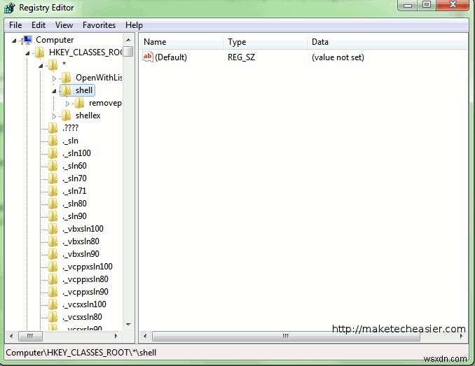 Windows 7 모든 컨텍스트 메뉴에 메모장으로 열기 추가하는 방법