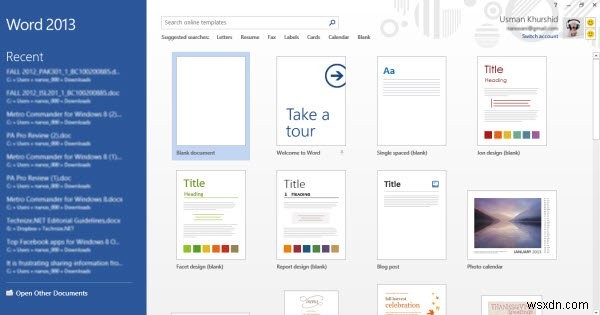 Microsoft Office 2013 시작 화면 비활성화하는 4가지 방법