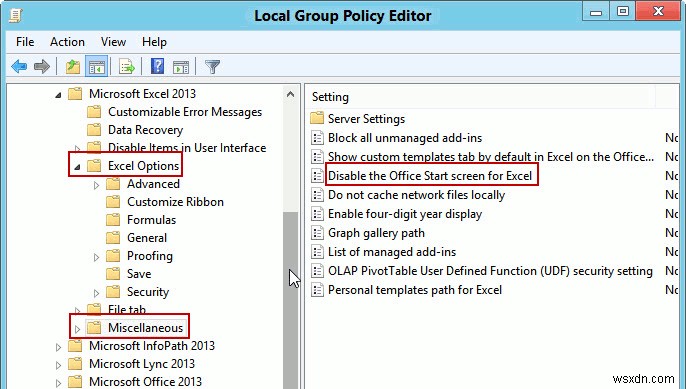 Microsoft Office 2013 시작 화면 비활성화하는 4가지 방법