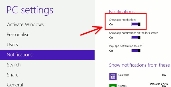 Windows 8에서 토스트 알림 비활성화하는 방법 완벽 가이드