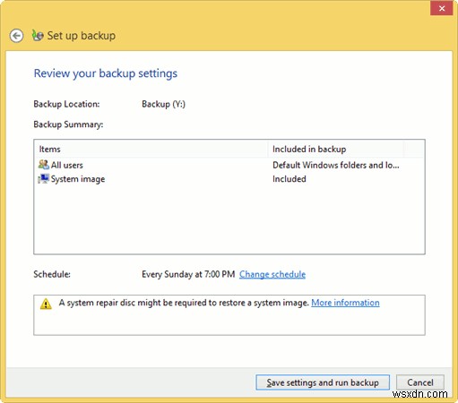 Windows 8에서 Windows 백업 설정하는 방법: 파일과 폴더를 안전하게 보관하기
