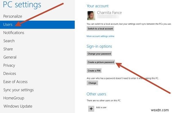 Windows 8에서 사진 암호 설정하고 사용하는 방법