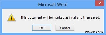Microsoft Word 2013에서 문서를 안전하게 보호하는 3가지 방법