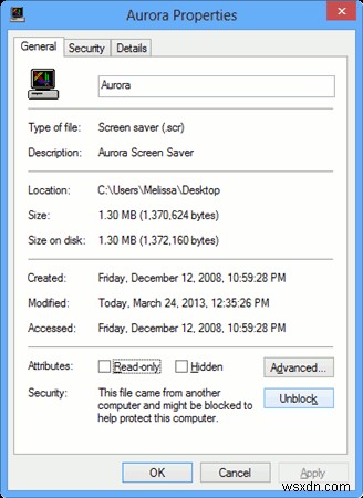 Windows 8에서 사라진 오로라(Aurora) 화면 보호기를 되살리는 방법