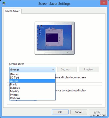 Windows 8에서 사라진 오로라(Aurora) 화면 보호기를 되살리는 방법