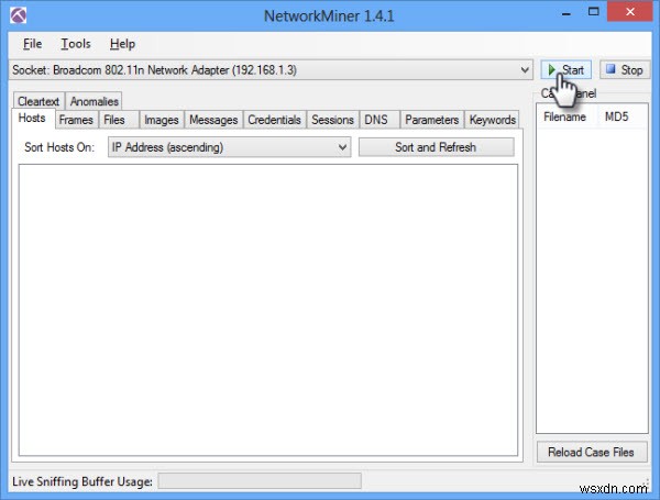 NetworkMiner로 네트워크 트래픽을 캡처하고 분석하는 방법