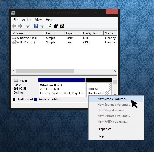 Windows 8에서 하드 드라이브 파티션 나누는 방법 (초보자 따라하기)