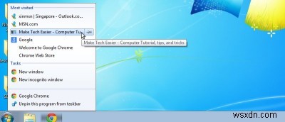 Windows 점프 목록(점프 리스트) 백업 및 복원하는 방법