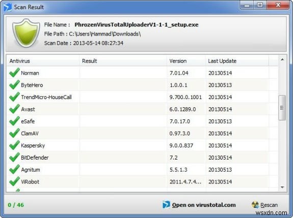 바탕화면에서 바로 파일 바이러스 검사하기 – Phrozensoft VirusTotal Uploader 활용법