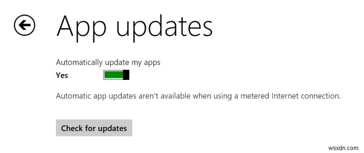Windows 8.1에서 자동 앱 업데이트 비활성화하는 방법