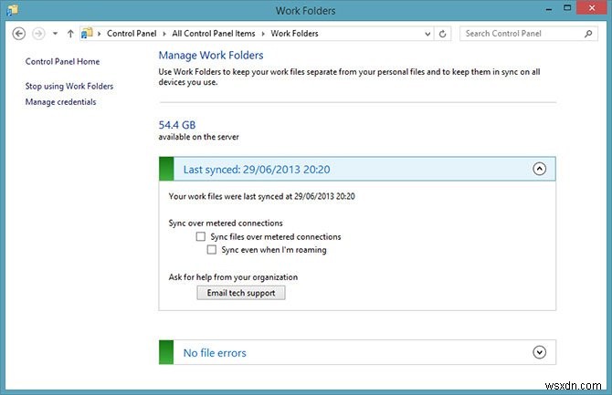 Windows 8.1의 숨겨진 기능 작업 폴더(Work Folders) , 클라우드 동기화 스토리지의 새로운 선택지