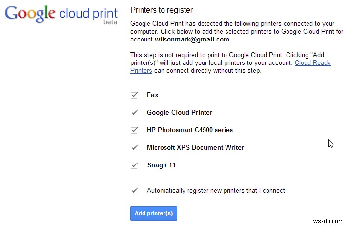 구글 클라우드 프린트(Google Cloud Print)로 윈도우에서 원격 파일 인쇄하는 방법