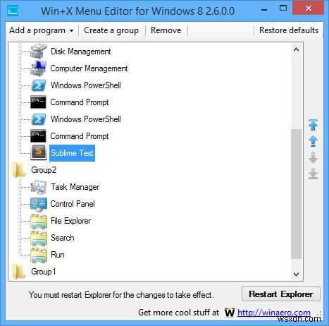 Windows 8에서 Win + X 메뉴 쉽게 편집해 생산성 높이는 방법