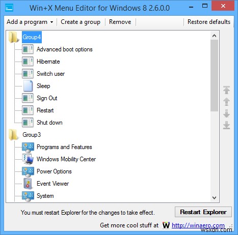 Windows 8에서 Win + X 메뉴 쉽게 편집해 생산성 높이는 방법