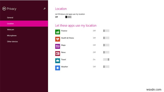Windows 8 앱과 IE 브라우저가 내 위치를 추적하지 못하도록 막는 방법