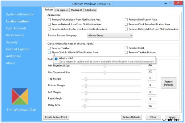 윈도우 8 최적화 필수템, Ultimate Windows Tweaker 3로 손쉽게 튜닝하기