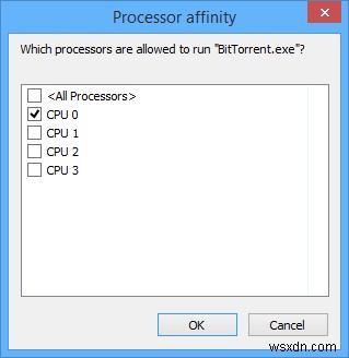 Windows에서 응용 프로그램이 특정 CPU만 사용하도록 강제하는 방법