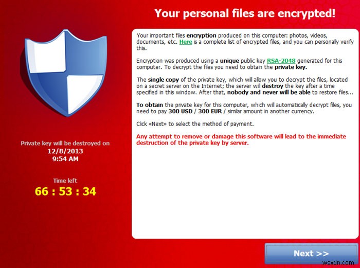 CryptoLocker(크립토락커)에 감염된 하드 드라이브 복구하는 방법
