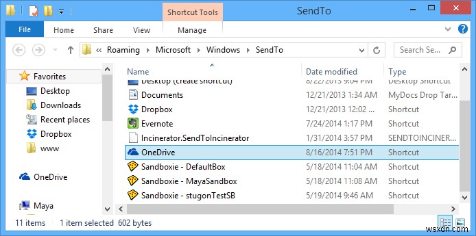 윈도우 보내기 메뉴에 OneDrive 추가하는 방법